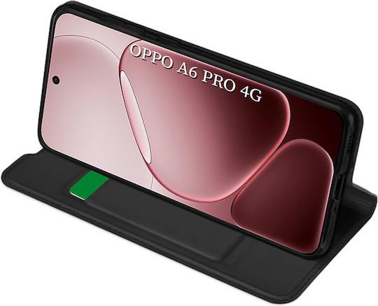 Techsuit Magskin Buchen Sie Silikon / Synthetisches Leder Schwarz (Oppo A6 Pro 4G, Oppo A6 Pro 5G)