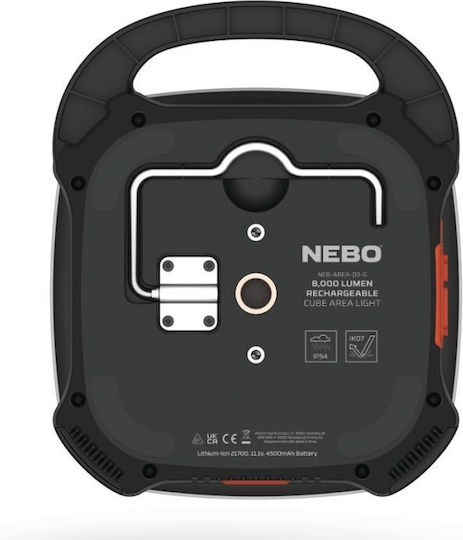 Nebo Rechargeable Work Light with Extension Cord LED IP54 with Brightness up to 8000lm