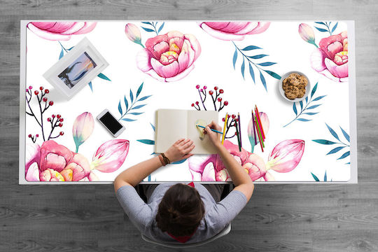 Schreibtischunterlagen Schutzmatte Tastatur Maus Blumen 120x60 cm