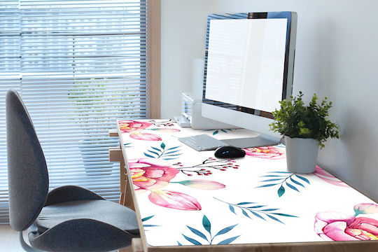 Schreibtischunterlagen Schutzmatte Tastatur Maus Blumen 120x60 cm