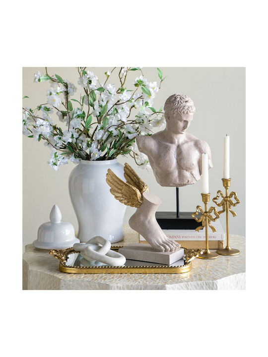Artekko Decorative Vase Melania White 24x24x48cm