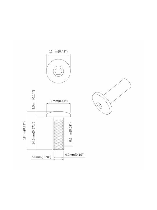 vidaXL Rivet 4mm 2pcs