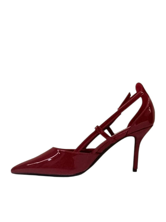 Pantofi cu toc Burgundy