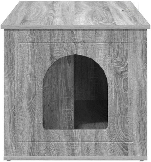 Vidaxl Casă Pentru Pisici Gri Sonoma 85 X 55 X 53,5 Cm Lemn Prelucrat