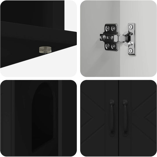 Vidaxl Cat House Black 85 x 55 x 50 cm Processed Wood