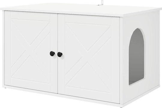 Vidaxl Cat House White 85 x 55 x 50.5 cm Processed Wood