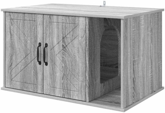 Vidaxl Cat House Gray Sonoma 85 x 55 x 50 cm Engineered Wood