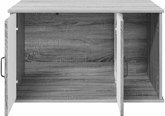 Vidaxl Cat House Gray Sonoma 85 x 55 x 50 cm Engineered Wood