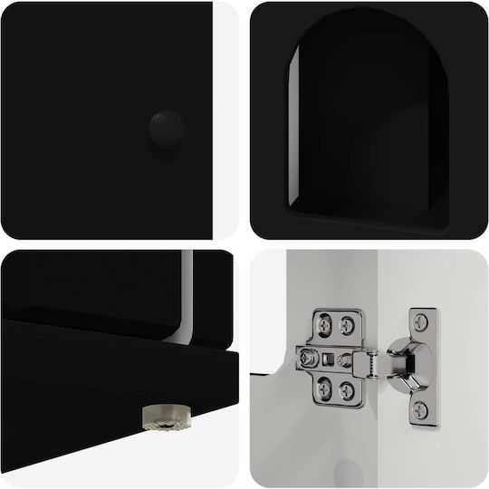 Vidaxl Σπίτι Γάτας Μαύρο 85 X 55 X 50,5 Εκ Επεξεργασμένο Ξύλο