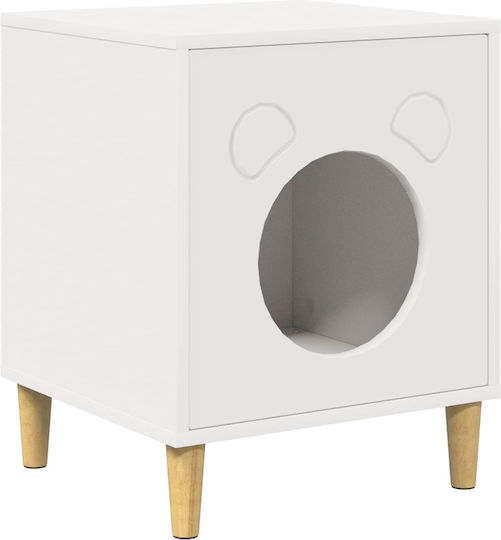 Vidaxl Cat House White 42.5 x 40 x 53 cm Engineered Wood