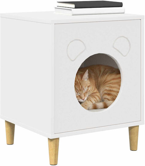 Vidaxl Cat House White 42.5 x 40 x 53 cm Engineered Wood