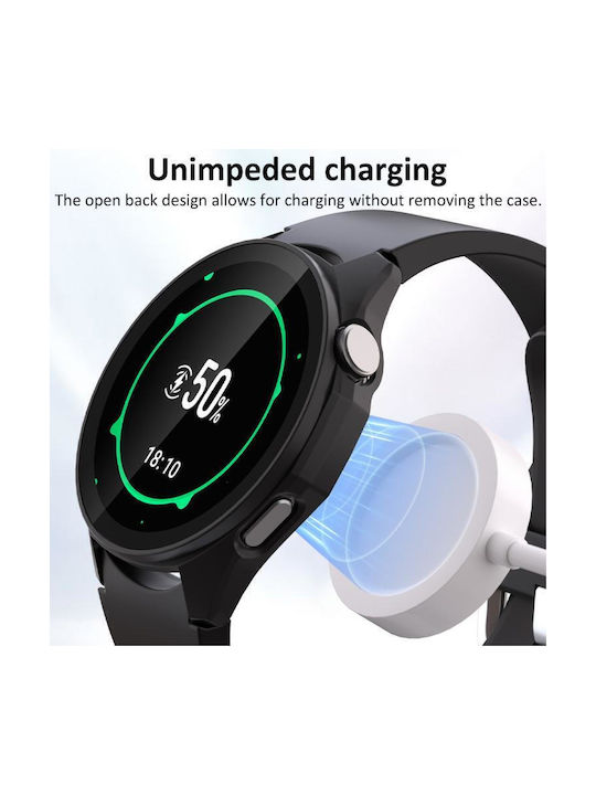 Пластмасов Калъф със Стъкло в Син цвят за Huawei Watch GT 6 Pro 46мм