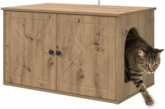 Vidaxl Cat House Walnut Handmade 85 x 55 x 50 cm