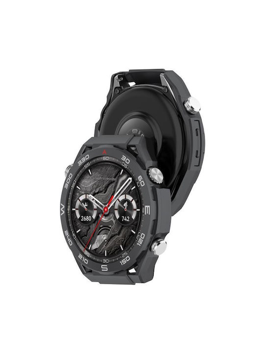 Пластмасов Калъф със Стъкло в Черен цвят за Huawei Watch GT 6 46мм
