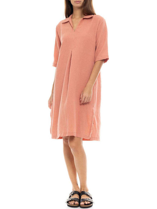 Pink Label Γυναικείο Φόρεμα Παραλίας Pink