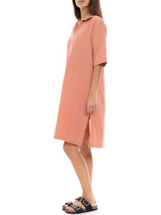 Pink Label Γυναικείο Φόρεμα Παραλίας Pink