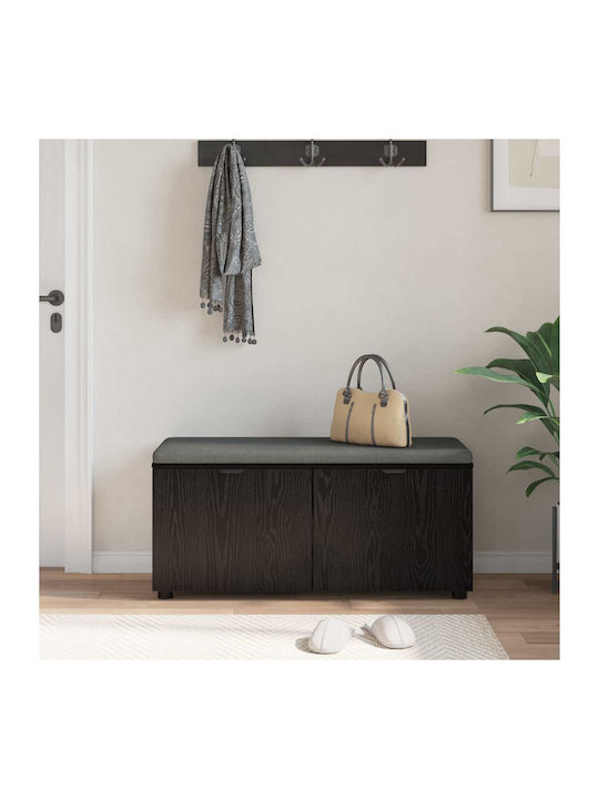 Entry Furniture with Bench Black Beech 100x38x46cm