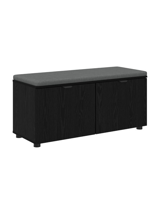 Entry Furniture with Bench Black Beech 100x38x46cm