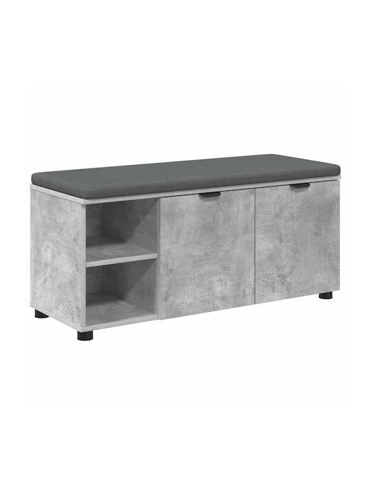 Entry Furniture with Bench Gray 100x38x46cm