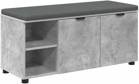 Έπιπλο Εισόδου με Παγκάκι Γκρι 100x38x46εκ.