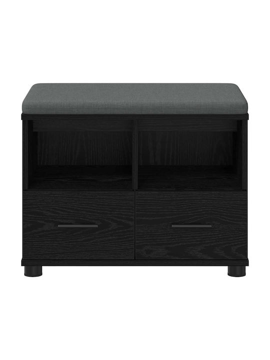 Entry Furniture with Bench Black Beech 60x38x46cm