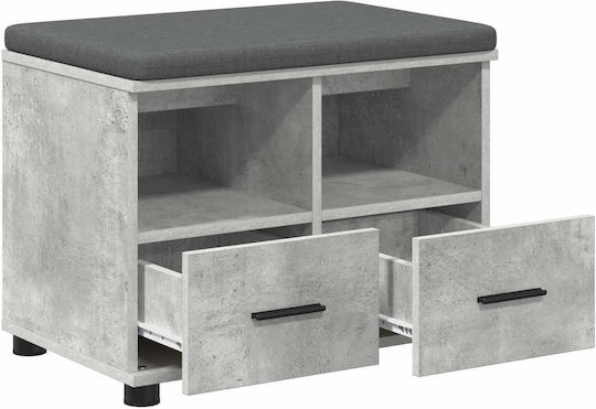Entry Furniture with Bench Gray 60x38x46cm