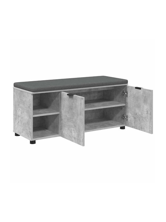 Entry Furniture with Bench Gray 100x38x46cm