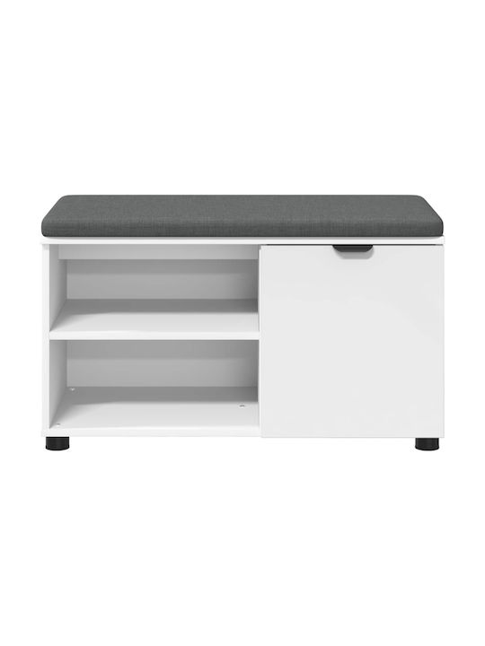 Entry Furniture with Bench White 80x38x46cm