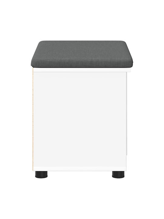 Mobilier de Intrare cu Bancă Alb 60x38x46cm