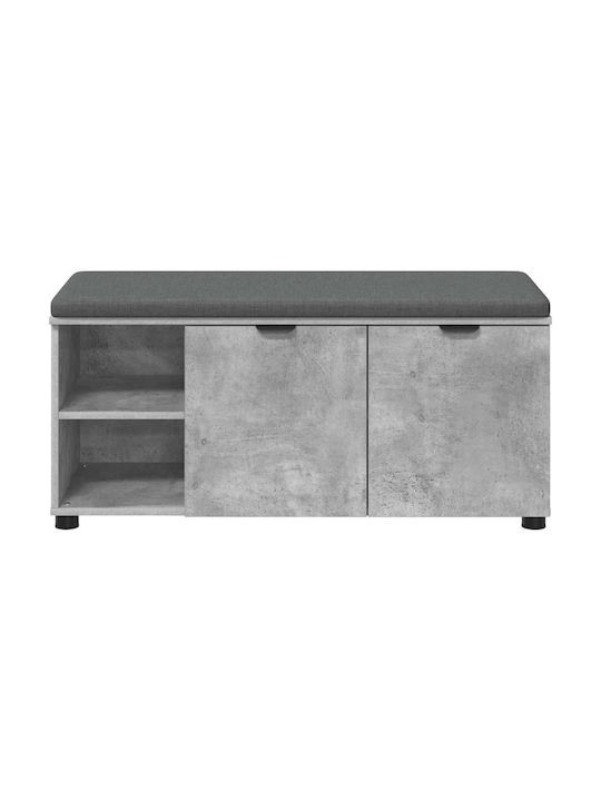 Entry Furniture with Bench Gray 100x38x46cm