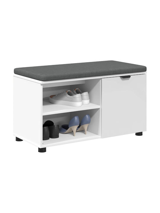 Entry Furniture with Bench White 80x38x46cm