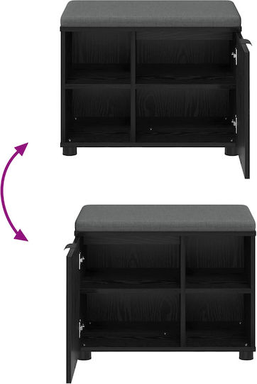 Mobilier de Intrare cu Bancă Black Beech 60x38x46cm