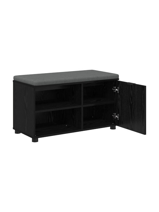 Entry Furniture with Bench Black Beech 80x38x46cm