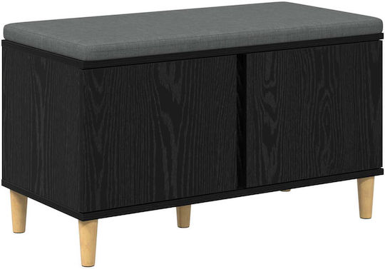 Entry Furniture with Bench Μαύρη Οξυά 60x38x46cm