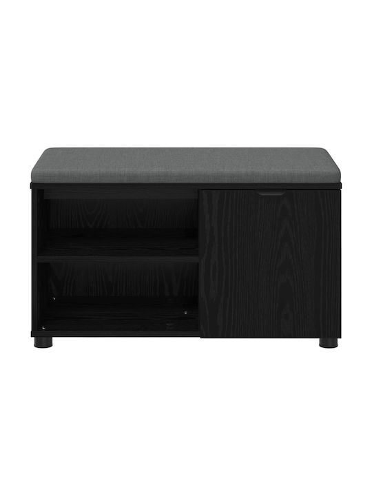 Entry Furniture with Bench Black Beech 80x38x46cm