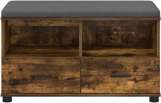 Entry Furniture with Bench Καπνιστό Δρύς 80x38x46cm