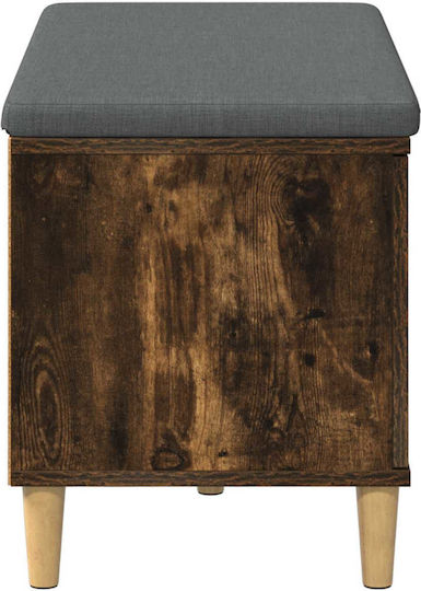 Eingangsmöbel mit Bank Καπνιστό Δρύς 60x38x46cm