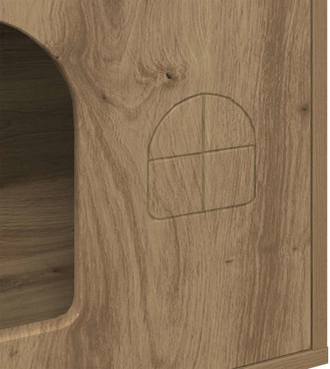 Vidaxl Casă Pentru Pisici Nuc Lucru Manual 51 X 30 X 52 Cm