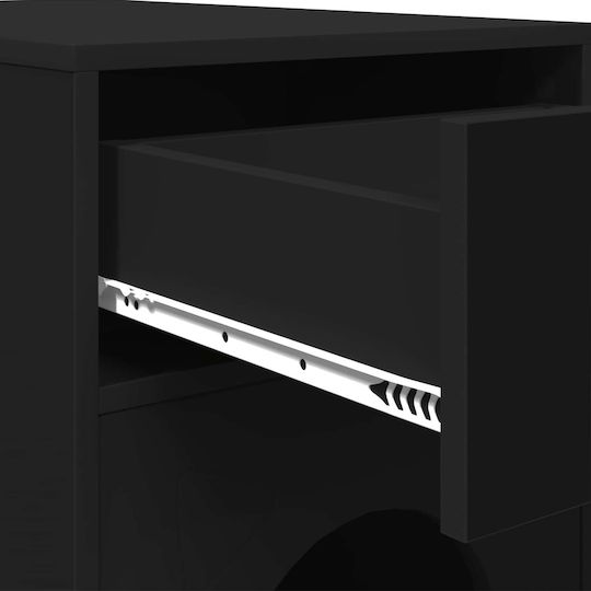 vidaxl Katzenbett Schwarz 72 x 42,5 x 70 cm aus bearbeitetem Holz