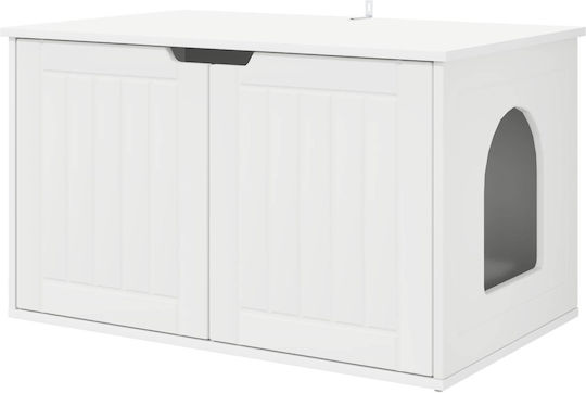 Vidaxl Cat House White 85 x 55 x 50 cm Engineered Wood