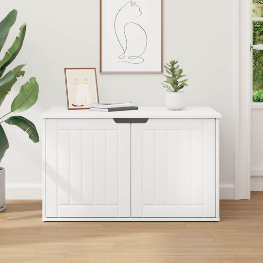 Vidaxl Cat House White 85 x 55 x 50 cm Engineered Wood