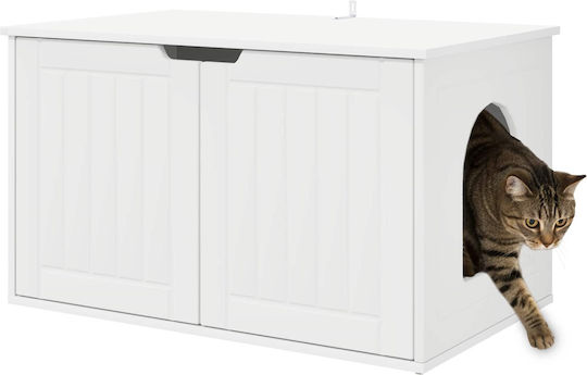 Vidaxl Cat House White 85 x 55 x 50 cm Engineered Wood