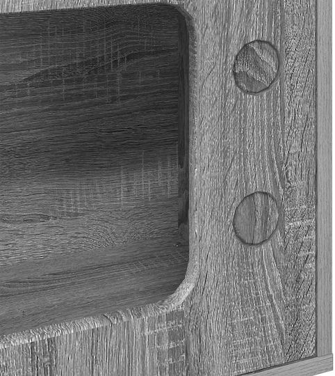Vidaxl Σπίτι Γάτας Γκρίζο Σονομα 51 X 30 X 52 Εκ Επεξεργασμένο Ξύλο