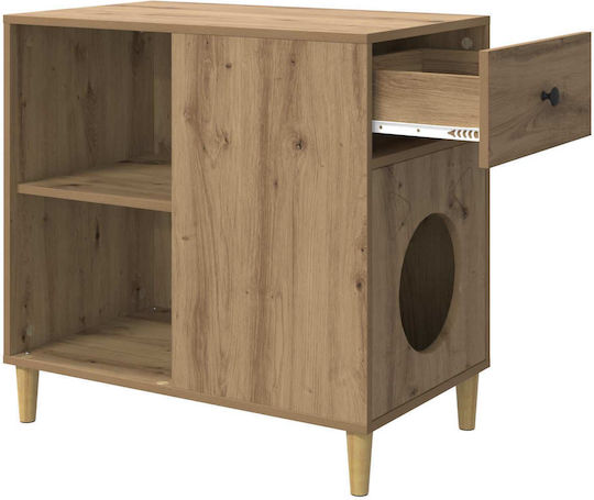 Vidaxl Katzenbett aus Handarbeit Walnuss 72 × 42,5 × 70 cm