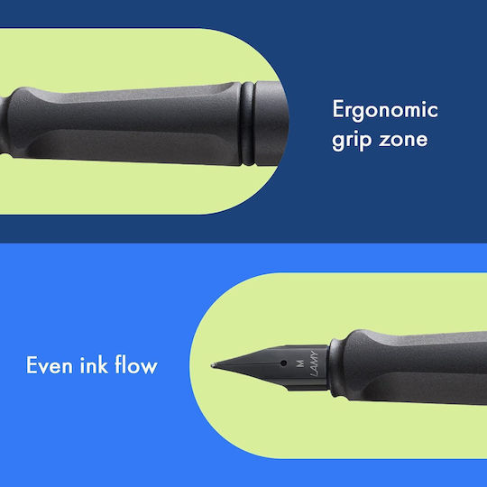 Lamy Safari 017 Writing Pen Medium Gray made of Plastic with Blue Ink