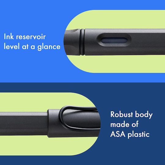Lamy Safari 017 Writing Pen Medium Gray made of Plastic with Blue Ink