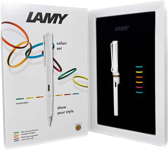 Lamy Safari Set Writing Pen Medium made of Plastic with Blue Ink