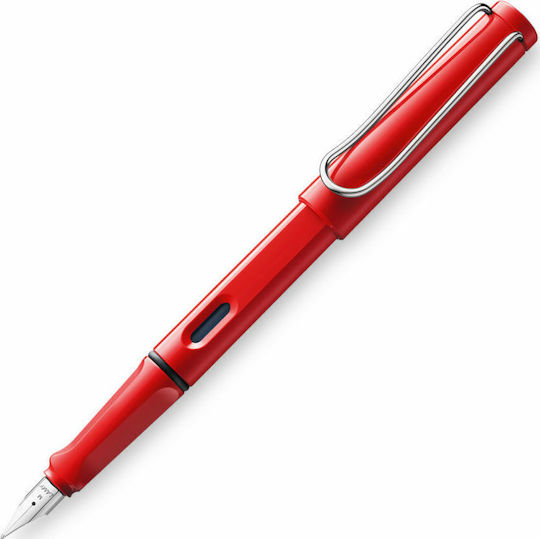 Lamy Safari 016 Stilou Fine Roșu Din Plastic Cu Cerneală Albastră