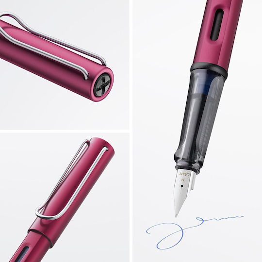 Lamy AL-star Writing Pen Medium Purple made of Aluminum with Blue Ink