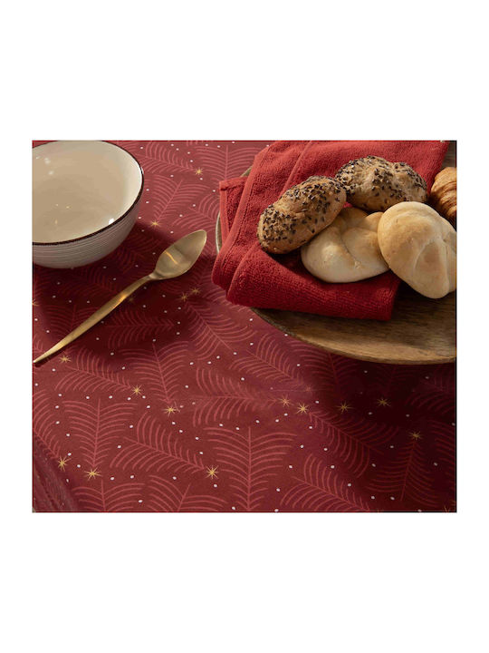Nef-Nef Homeware December Christmas Tablecloth Fabric Red L180xW140cm.